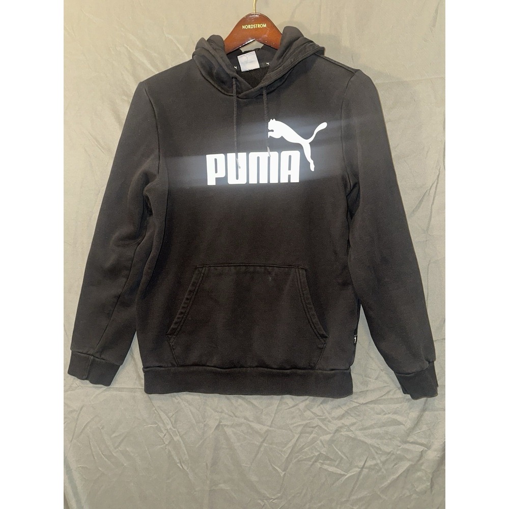 PUMA‎  Black Fleece Pullover Hoodie Men's Small Long Sleeve Pockets